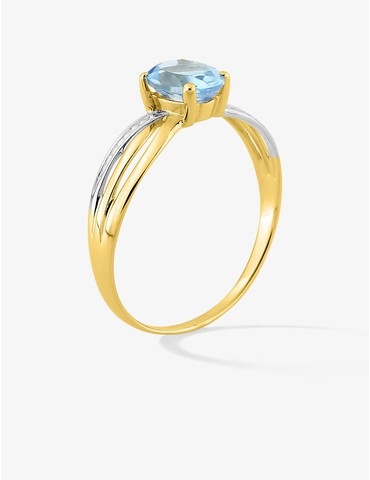Bague en or jaune 375 ‰,...
