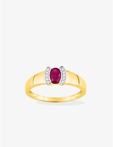 Bague en or bicolore 750 ‰,...