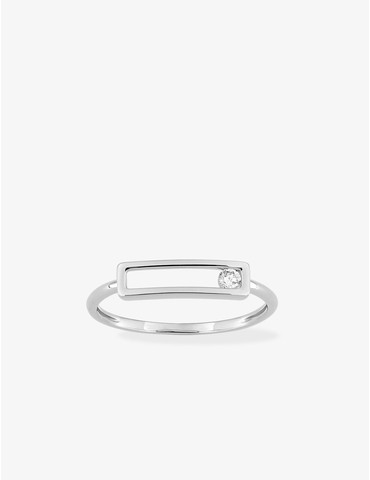 Bague en or blanc 750 ‰,...