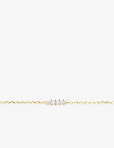 Bracelet en or jaune 375 ‰,...