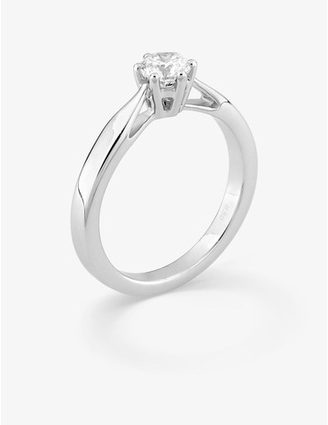 Bague solitaire en or blanc...