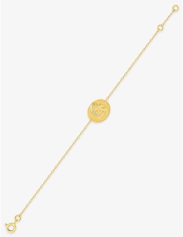 Bracelet plaque ange en or...