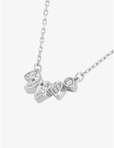 Collier en or blanc 375 ‰,...