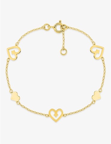 Bracelet en or jaune 375 ‰,...