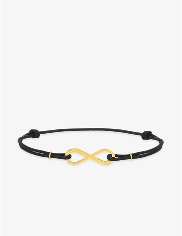 Bracelet cordon noir, motif...