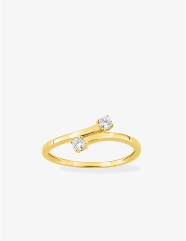 Bague en or jaune 750 ‰, 2...