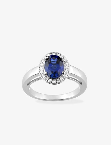 Bague en or blanc 750 ‰,...