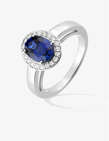 Bague en or blanc 750 ‰,...