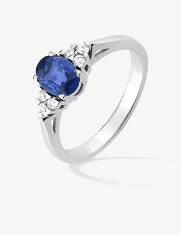 Bague en or blanc 750 ‰,...