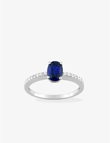Bague saphir en or blanc...