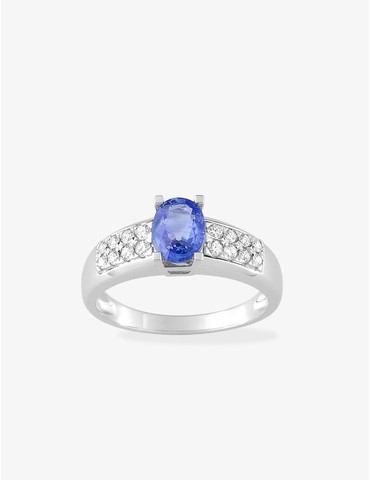 Bague en or blanc 750 ‰,...
