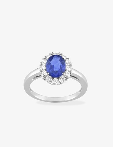 Bague saphir en or blanc...
