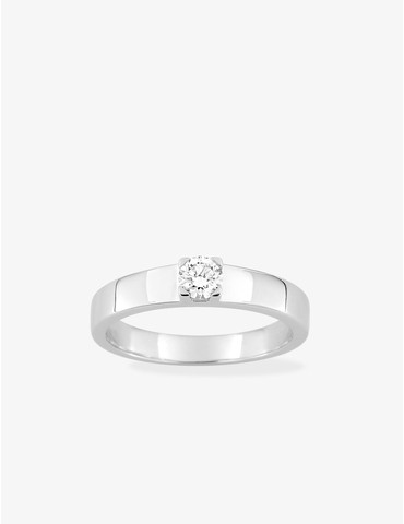 Bague solitaire en or blanc...