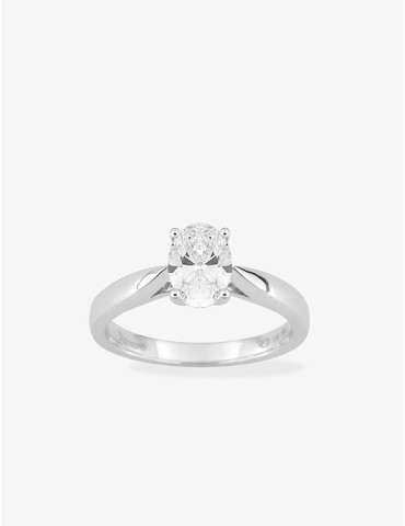 Bague solitaire ovale en or...