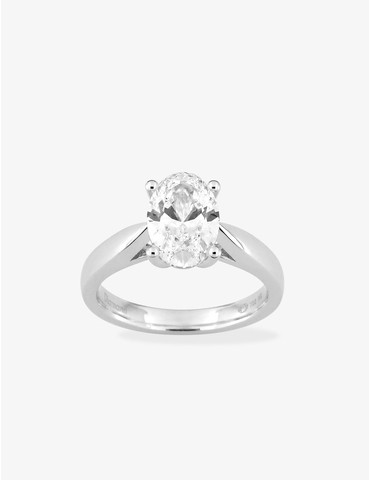 Bague solitaire ovale en or...