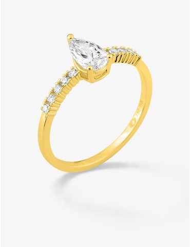 Bague solitaire accompagnée...