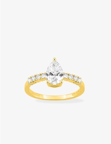 Bague solitaire accompagnée...