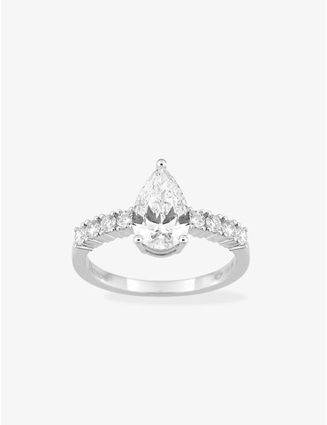 Bague solitaire accompagnée...