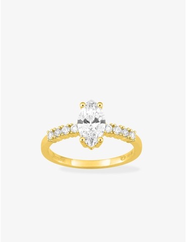 Bague solitaire accompagnée...