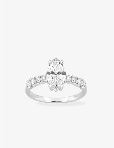 Bague solitaire accompagnée...