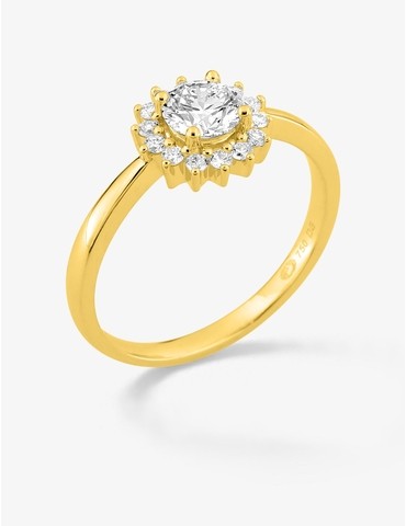 Bague en or jaune 750 ‰,...