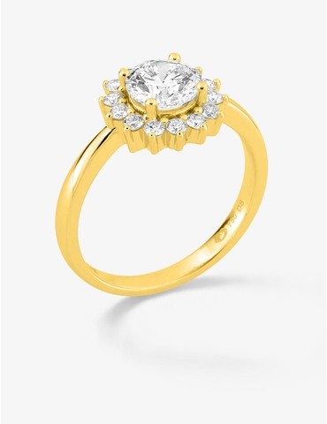 Bague en or jaune 750 ‰,...