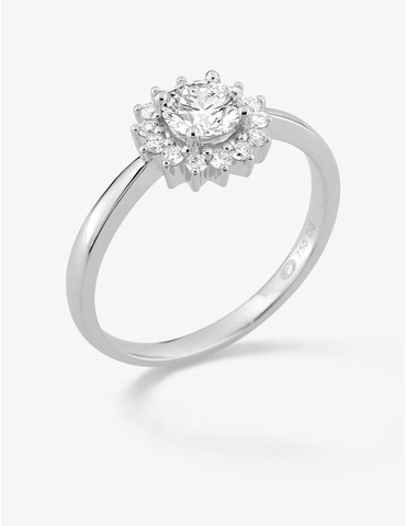 Bague en or blanc 750 ‰,...