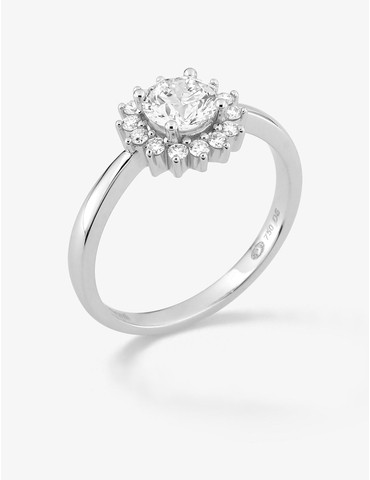 Bague en or blanc 750 ‰,...