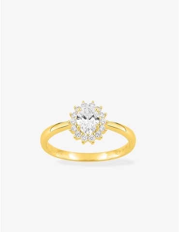 Bague en or jaune 750 ‰ et...