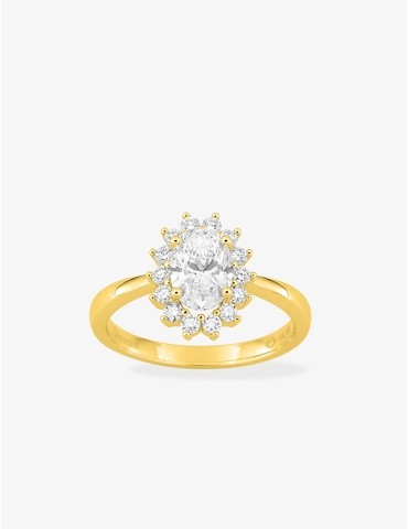 Bague en or jaune 750 ‰ et...
