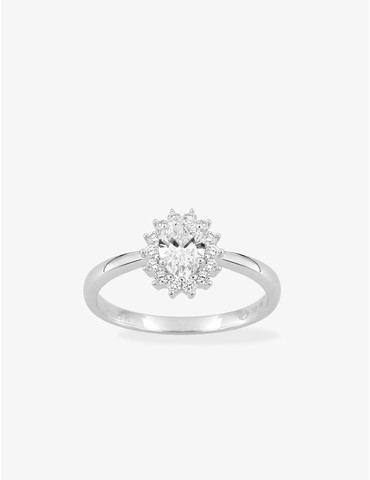 Bague en or blanc 750 ‰ et...
