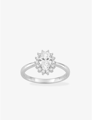 Bague en or blanc 750 ‰ et...