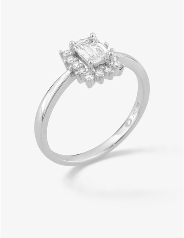 Bague en or blanc 750 ‰,...