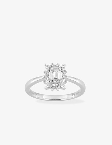 Bague en or blanc 750 ‰,...