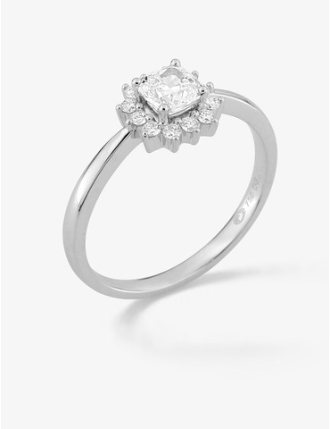 Bague en or blanc 750 ‰,...