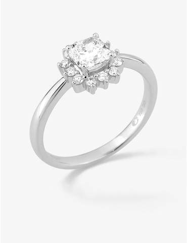 Bague en or blanc 750 ‰,...