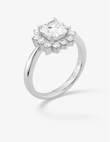 Bague en or blanc 750 ‰,...