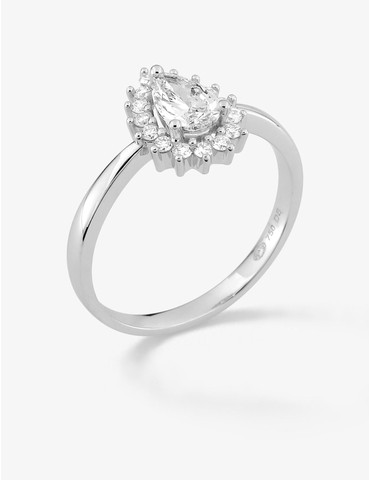 Bague en or blanc 750 ‰,...