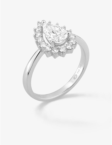 Bague en or blanc 750 ‰,...