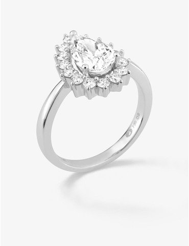 Bague en or blanc 750 ‰,...