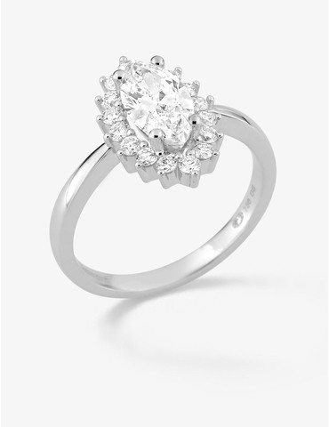 Bague en or blanc 750 ‰,...