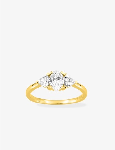 Bague solitaire accompagnée...