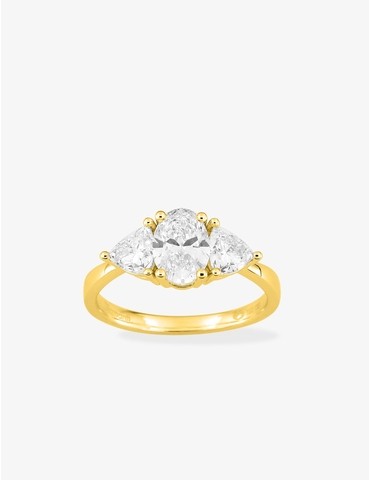 Bague solitaire accompagnée...