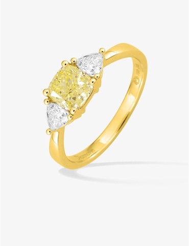Bague diamant en or jaune...