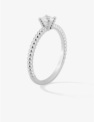 Bague solitaire en or blanc...