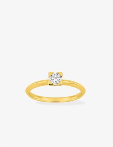 Bague solitaire en or jaune...