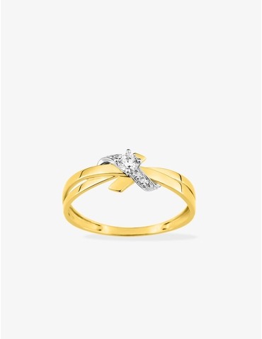 Bague or 375 ‰ jaune et...