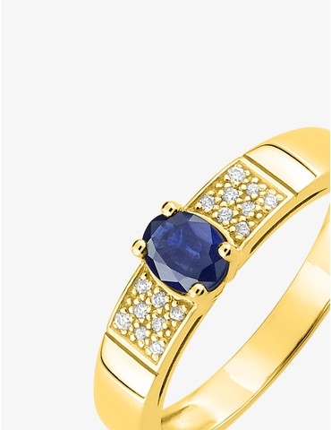 Bague or 750 ‰ jaune avec...
