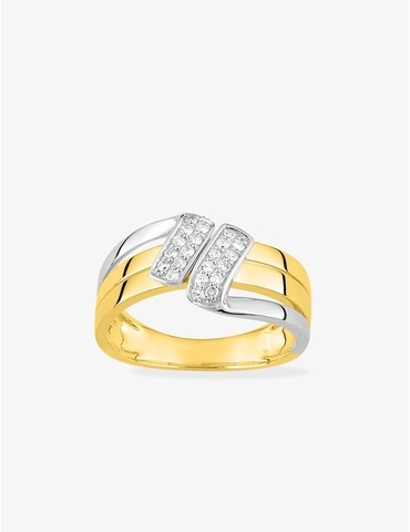 Bague or 750 ‰ jaune et...