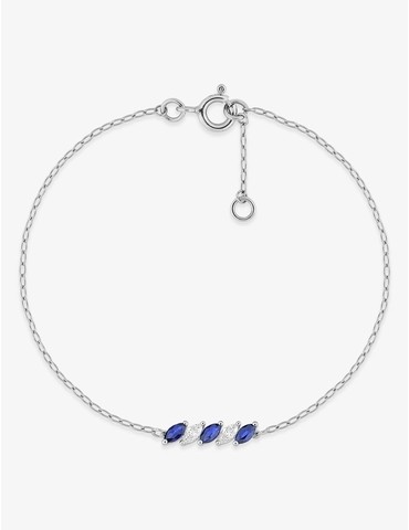 Bracelet saphir et oxydes...